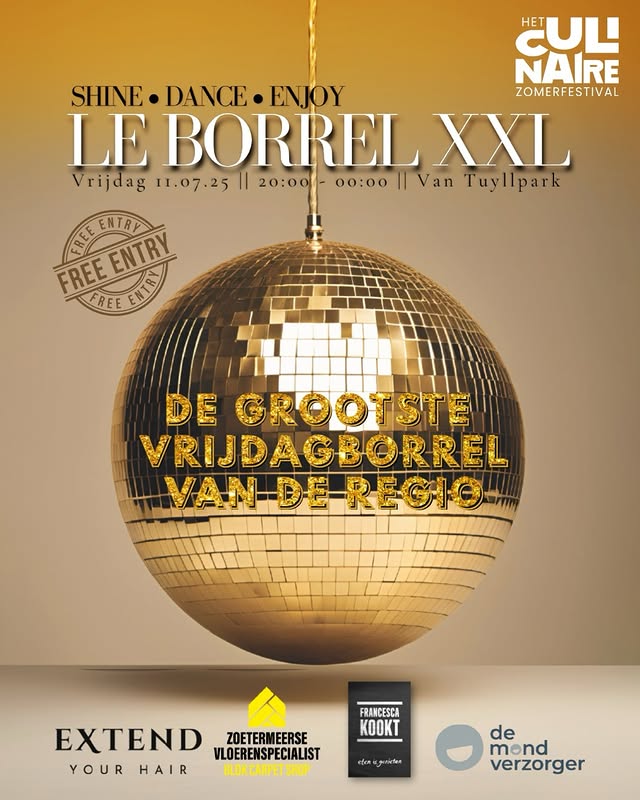 Poster Le Borrel XXL 2025 op het Culinaire Zomerfestival, Van Tuyllpark